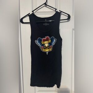 Vintage cedar point fair tank top live to love love to ride heart skull shirt xl